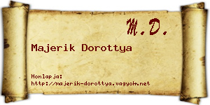 Majerik Dorottya névjegykártya